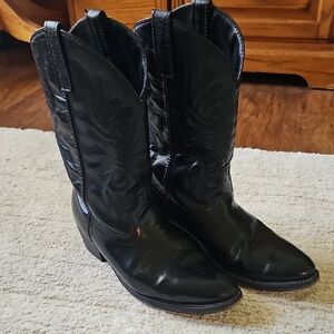 Laredo Black Leather Cowboy Boots Mens
